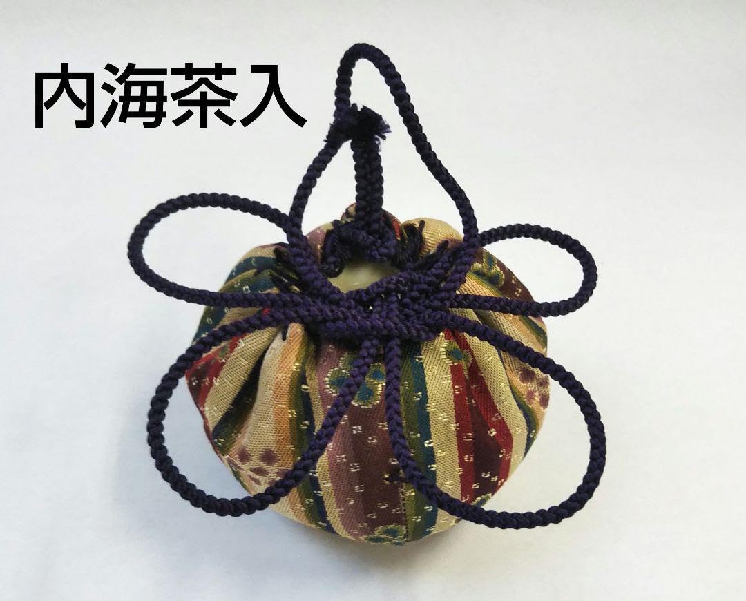 Amazon.co.jp: 茶道具 茶入 内海茶入 長緒茶入 仕服 花文暈繝錦